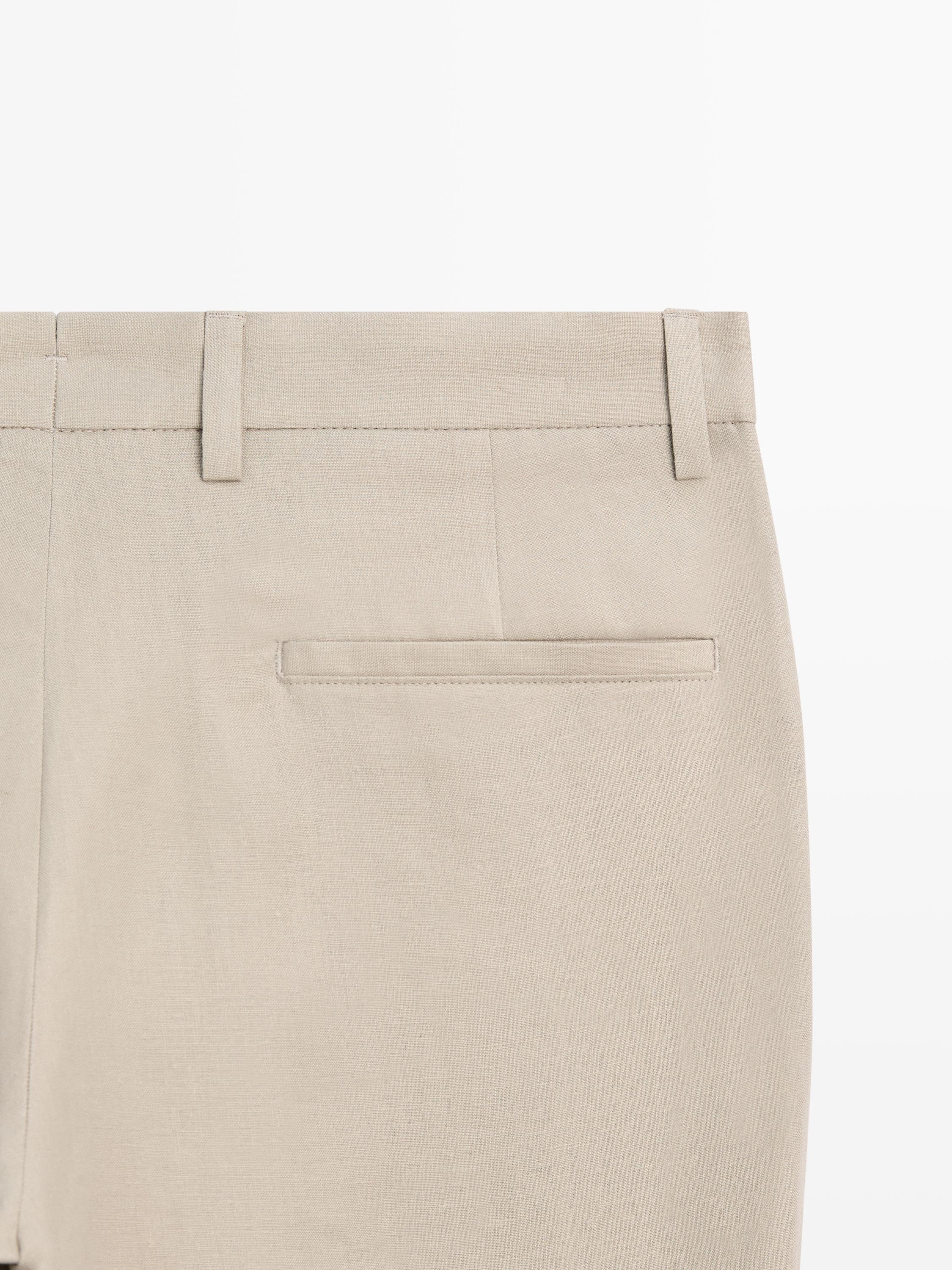Linen suit trousers